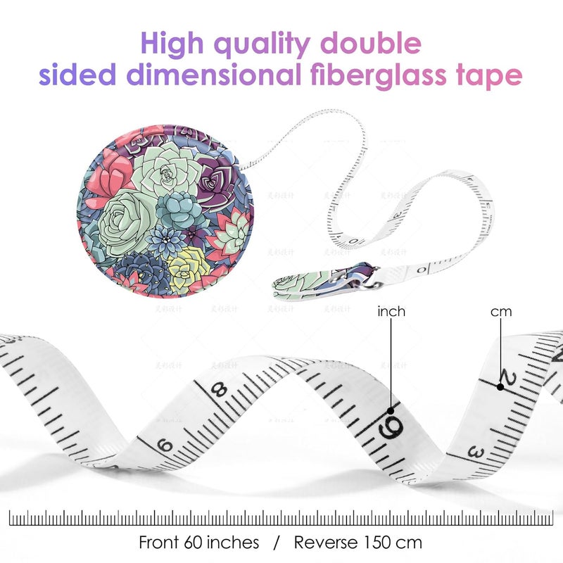 Gerkia Sewing Tape Measure，Colour Printed Small Retractable Soft Measuring Tape for Tailor Cloth Fabric Body Measurements. - Image 5